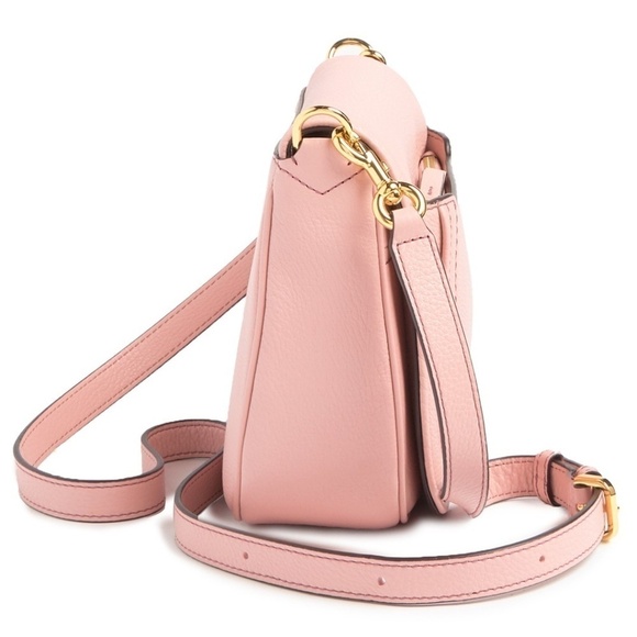💕MARC JACOBS💕 Empire City Mini Messenger Leather Crossbody Bag Rose Light Pink - Picture 4 of 8